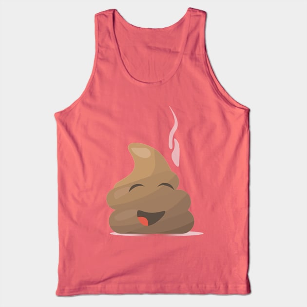 Funny Cute Poop Emoji Tank Top by tatadonets